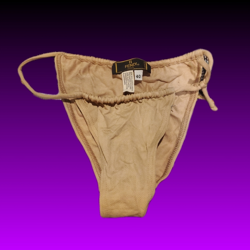 FENDI Nuetral String Bikini Bottom 40